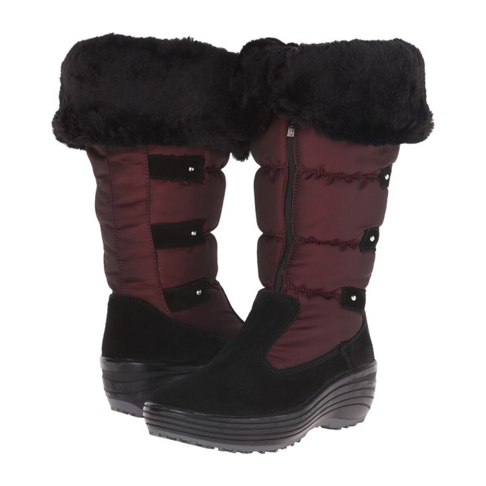 PAJAR Canada New BOOTS Fur Trim Wedge Front Zip Waterproof Winter Women's 10